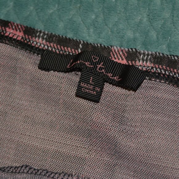 Love Tree | Bodycon Plaid Slip Mini Dress Pink & Black - Picture 2 of 6